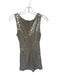 Staud Size S Gray Sequin Sleeveless Gathered Side Back Zip Dress Gray / S