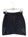 Acler Size 4 Black & Gold Cotton High Waist Belted Cut Out Side Skirt Black & Gold / 4