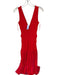 Ronny Kobo Size S Tomato Sleeveless Perforated Cut Out Side Textured Dress Tomato / S