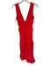 Ronny Kobo Size S Tomato Sleeveless Perforated Cut Out Side Textured Dress Tomato / S