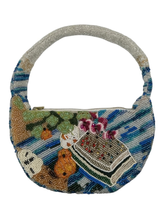 Acler Blue & Orange Beaded Shoulder Strap Half Moon shoulder bag Bag Blue & Orange / XS
