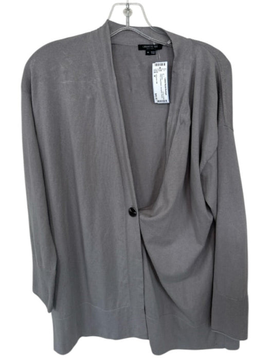 Lafayette 148 Size M Gray Long Sleeve One Button Sweater Gray / M