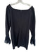 Staud Size XL Black Rayon Blend Boat Neck Long Bell Sleeve Dress Black / XL