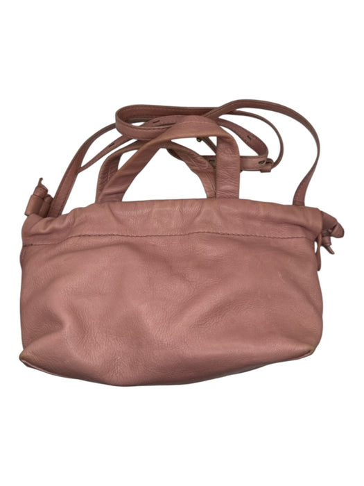 Madewell Mauve Leather Top Handles Crossbody Strap Drawstring Bag Mauve / S