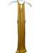 Ronny Kobo Size M Marigold Acetate Sleeveless Braided Straps Slit Maxi Dress Marigold / M