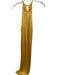 Ronny Kobo Size M Marigold Acetate Sleeveless Braided Straps Slit Maxi Dress Marigold / M