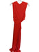 Misha Size 38 Orange Rayon Blend Sleeveless Piping Cut Out Side Gown Orange / 38