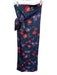 Sachin & Babi Size 2 Navy & Multi Polyester Strapless Botanical Front Bow Gown Navy & Multi / 2