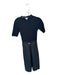 Shoshanna Size S Navy Viscose Blend Vegan Leather Ribbed Attached Belt Dress Navy / S