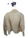 7 For All Mankind Size S Tan Cotton Long Sleeve Full ZIp Bomber Denim Jacket Tan / S