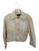 7 For All Mankind Size S Tan Cotton Long Sleeve Full ZIp Bomber Denim Jacket Tan / S