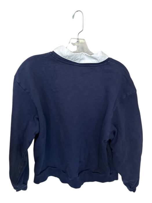 Sea New York Size Est M Navy & white Cotton Long Sleeve Collar Sweatshirt Navy & white / Est M