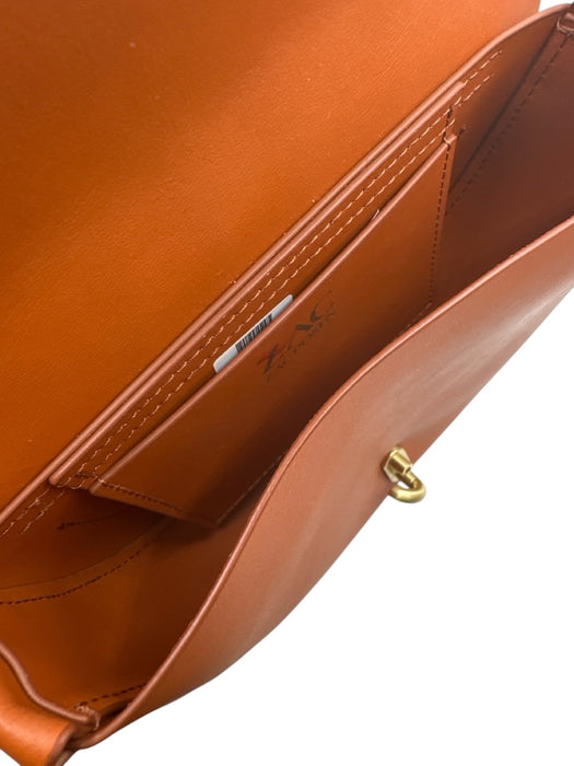 Zac Posen Rust Vegan Leather Front Flap Chain Strap Crossbody Bag Rust / S