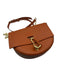 Zac Posen Rust Vegan Leather Front Flap Chain Strap Crossbody Bag Rust / S