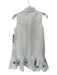 Tuckernuck Size XS White & Blue Cotton Sleeveless Embroidered Flowers Dress White & Blue / XS