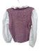 Tuckernuck Size XS Purple & White Mohair Blend Long Sleeve Sweater Sweater Purple & White / XS