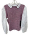 Tuckernuck Size XS Purple & White Mohair Blend Long Sleeve Sweater Sweater Purple & White / XS