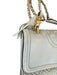 Tory Burch Blue & Gold Leather Matelasse Front Flap Chain Strap Bag Blue & Gold / S