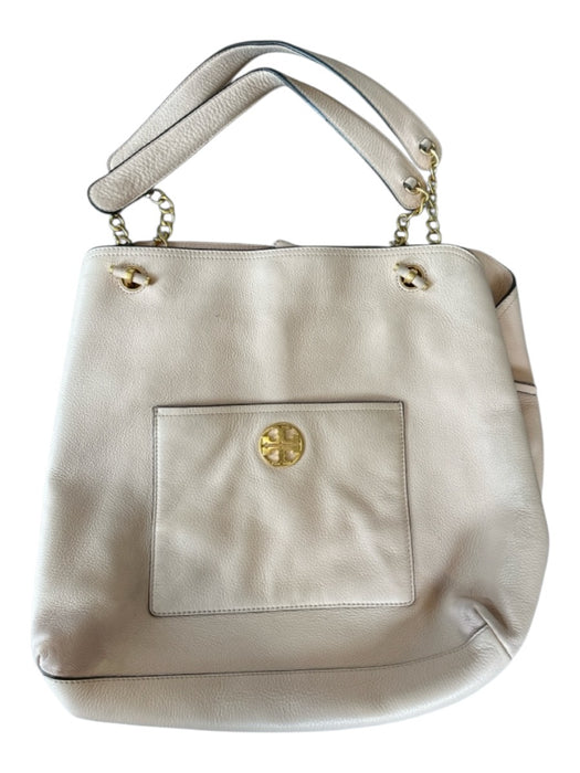 Tory Burch Baby Pink Leather Top Handles Outer Pocket Tote Bag Baby Pink / M