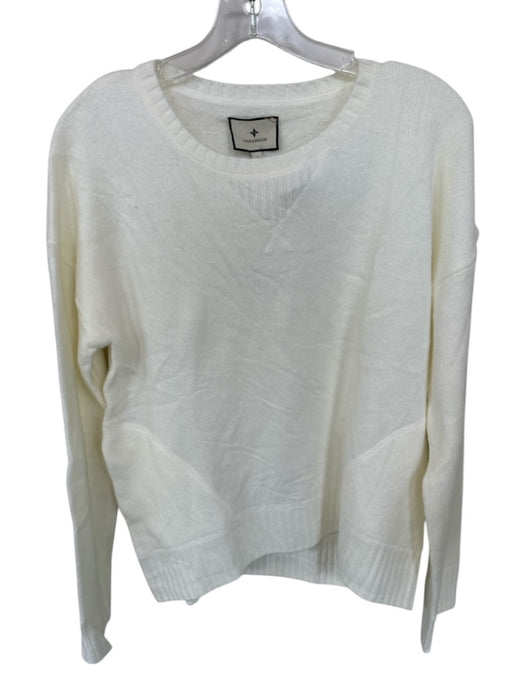 Tuckernuck Size S Cream Acrylic Blend Long Sleeve Knit Sweater Cream / S