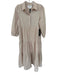 Pomander Place Size XS Tan Cotton Long Balloon Sleeve Collar Button Down Dress Tan / XS