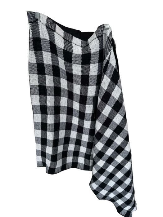 Pomander Place Size L Black & White Acrylic High Waist Checkered Wrap Maxi Skirt Black & White / L