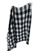 Pomander Place Size L Black & White Acrylic High Waist Checkered Wrap Maxi Skirt Black & White / L