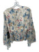 Tuckernuck Size L Yellow & Blue Polyester Long Balloon Sleeve Botanical Top Yellow & Blue / L