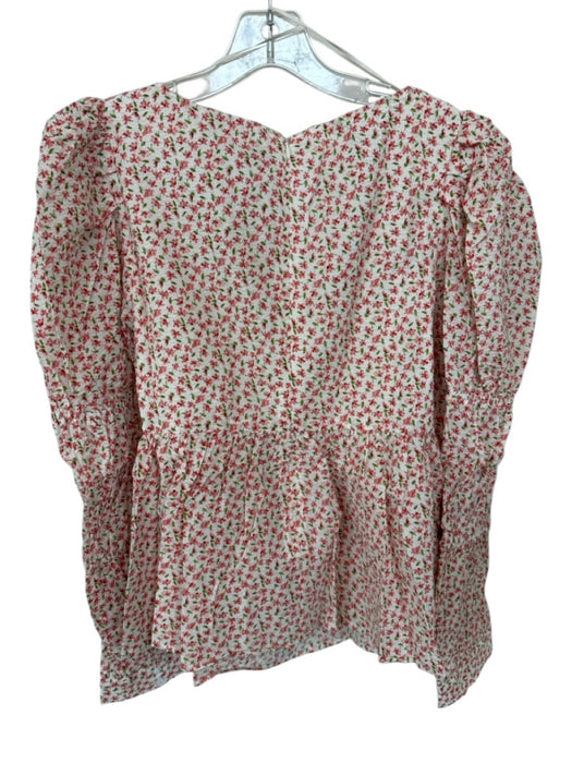 Hyacinth House Size L Red & green Cotton Long Balloon Sleeve Flowers Top Red & green / L