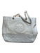 Tory Burch Taupe Leather Matelasse Logo Chain Strap Tote Bag Taupe / M