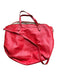 Lauren Merkin Red Leather Top Handles Zip Close Tote Bag Red / L