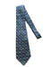 Salvatore Ferragamo Navy & Green Silk Birds Men's Tie Navy & Green