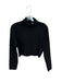 Coach Size XL Black Wool & Silk Turtleneck Logo Long Sleeve Cropped Sweater Black / XL