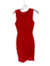 Esteban Cortazar Size S Tomato Viscose Sleeveless Cut Out Body Con slit Dress Tomato / S