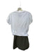 3.1 Phillip Lim Size XS White & Green Cotton Blend Short Sleeve Dress White & Green / XS