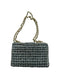 Kooreloo Black & Gold Tweed Front Flap Metallic Chain Strap Bag Black & Gold / S