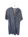 Adam Lippes Size 12 Navy & white Cotton Short Sleeve Striped Collar Dress Navy & white / 12