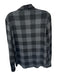 Faherty Size M Black & Gray Polyester Blend Buffalo Plaid Button Down Shirt Black & Gray / M