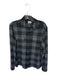 Faherty Size M Black & Gray Polyester Blend Buffalo Plaid Button Down Shirt Black & Gray / M