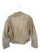 7 For All Mankind Size S Tan Cotton Long Sleeve Full ZIp Bomber Jacket Tan / S