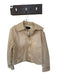 7 For All Mankind Size S Tan Cotton Long Sleeve Full ZIp Bomber Jacket Tan / S
