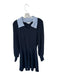 Rebecca Taylor Size S Navy & Blue Wool & Cotton Long Sleeve Collar V Neck Dress Navy & Blue / S
