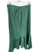 Maeve Size MP Green & Black Polyester Side Zip Polka Dot Midi Skirt Green & Black / MP