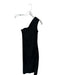 Victor Glemaud Size S Black Viscose One Shoulder Gathered Side Midi Dress Black / S