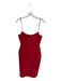 Black Halo Size 10 Red Polyamid Spaghetti Strap Pleat Detail Back Zip Midi Dress Red / 10