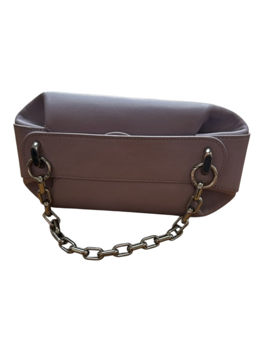 Yuzefi Purple & Silver Leather Magnetic Closure Chain Strap Bag Purple & Silver / XS