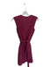3.1 Phillip Lim Size 2 Maroon Cotton Cap Sleeve Side Buttons attaced belt Dress Maroon / 2