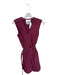 3.1 Phillip Lim Size 2 Maroon Cotton Cap Sleeve Side Buttons attaced belt Dress Maroon / 2