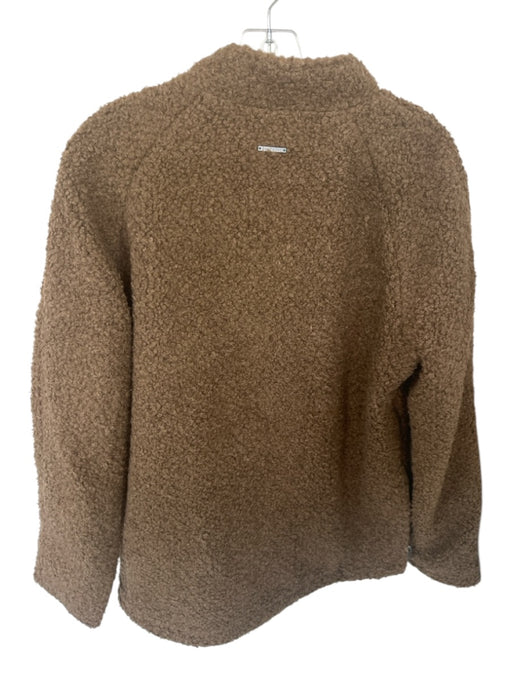Deadwood Size M Brown & Black Faux Shearling Leather Accent Full ZIp Jacket Brown & Black / M
