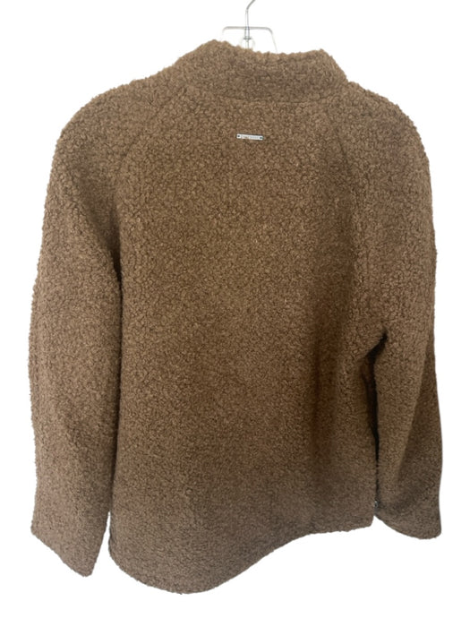Deadwood Size M Brown & Black Faux Shearling Leather Accent Full ZIp Jacket Brown & Black / M